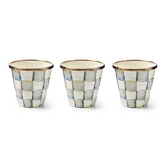 STERLING CHECK HERB POTS SET OF 3