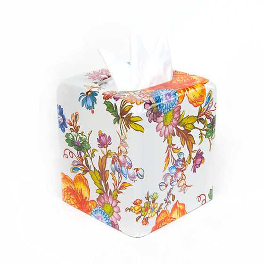 FLOWER MARKET ENAMEL BOUTIQUE TISSUE BOX COVER
