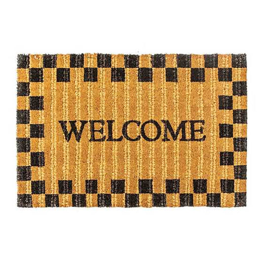 WELCOME CHECKED ENTRANCE MAT