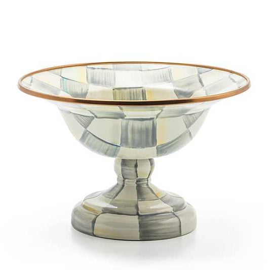STERLING CHECK ENAMEL COMPOTE-SMALL