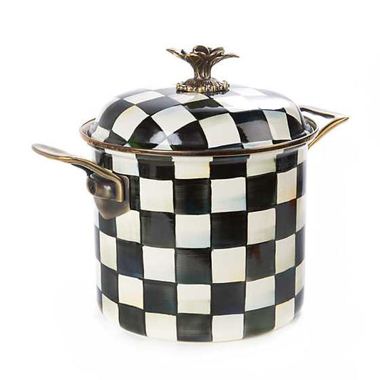 COURTLY CHECK ENAMEL 7 QT STOCKPOT