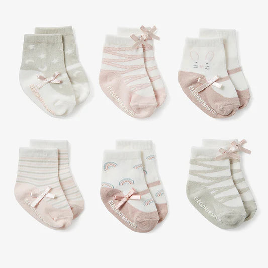 Maryjane Pink Socks - 6 Pack