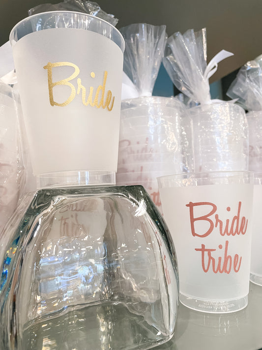 'Bridal Cups' 16 OZ Shatterproof Cups