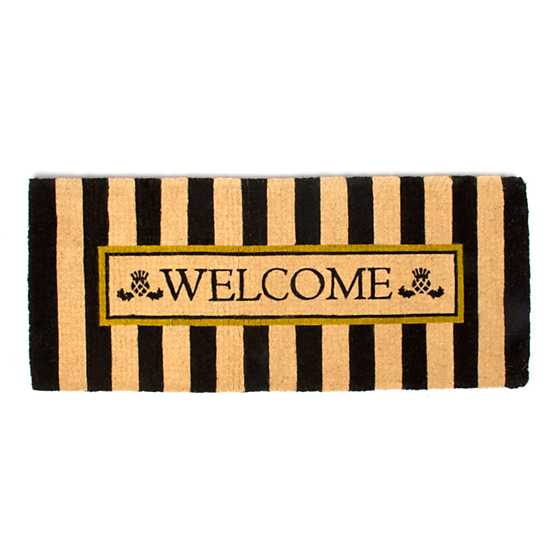 AWNING STRIPE DOUBLE DOOR WELCOME MAT