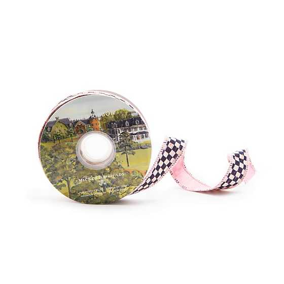 Courtly Check 1" Ribbon - Pink