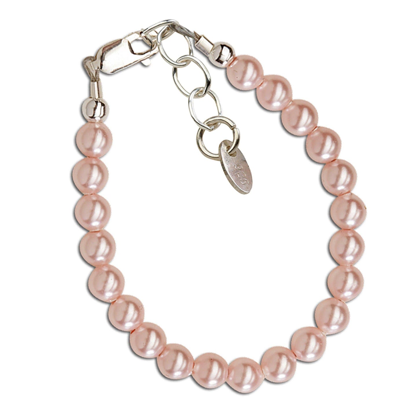 Cherished Moments - Sterling Silver Pink Pearl Baby Girl & Children's Bracelet