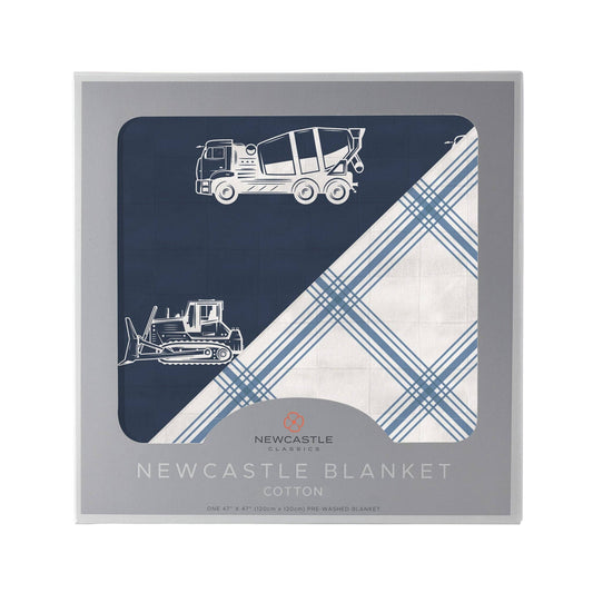 Newcastle Classics - Things That Go and Buffalo Check Plaid Newcastle Blanket