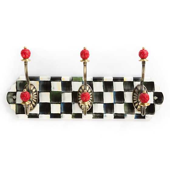 Courtly Check Enamel Triple Wall Hook