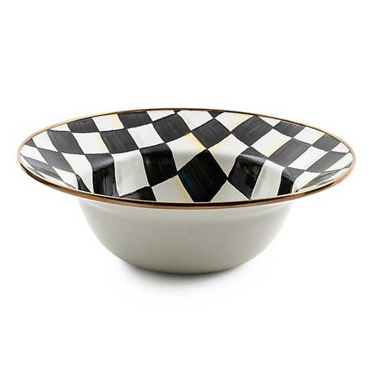 Courtly Check Enamel Serving Bowl