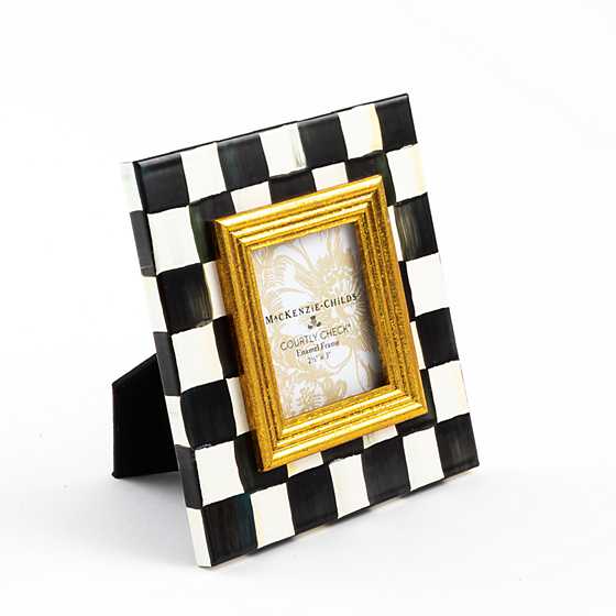 COURTLY CHECK ENAMEL FRAME-2.5X3"