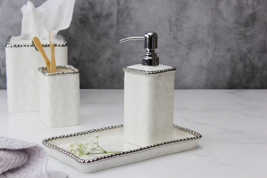 SILVER BEADS Soap Pump