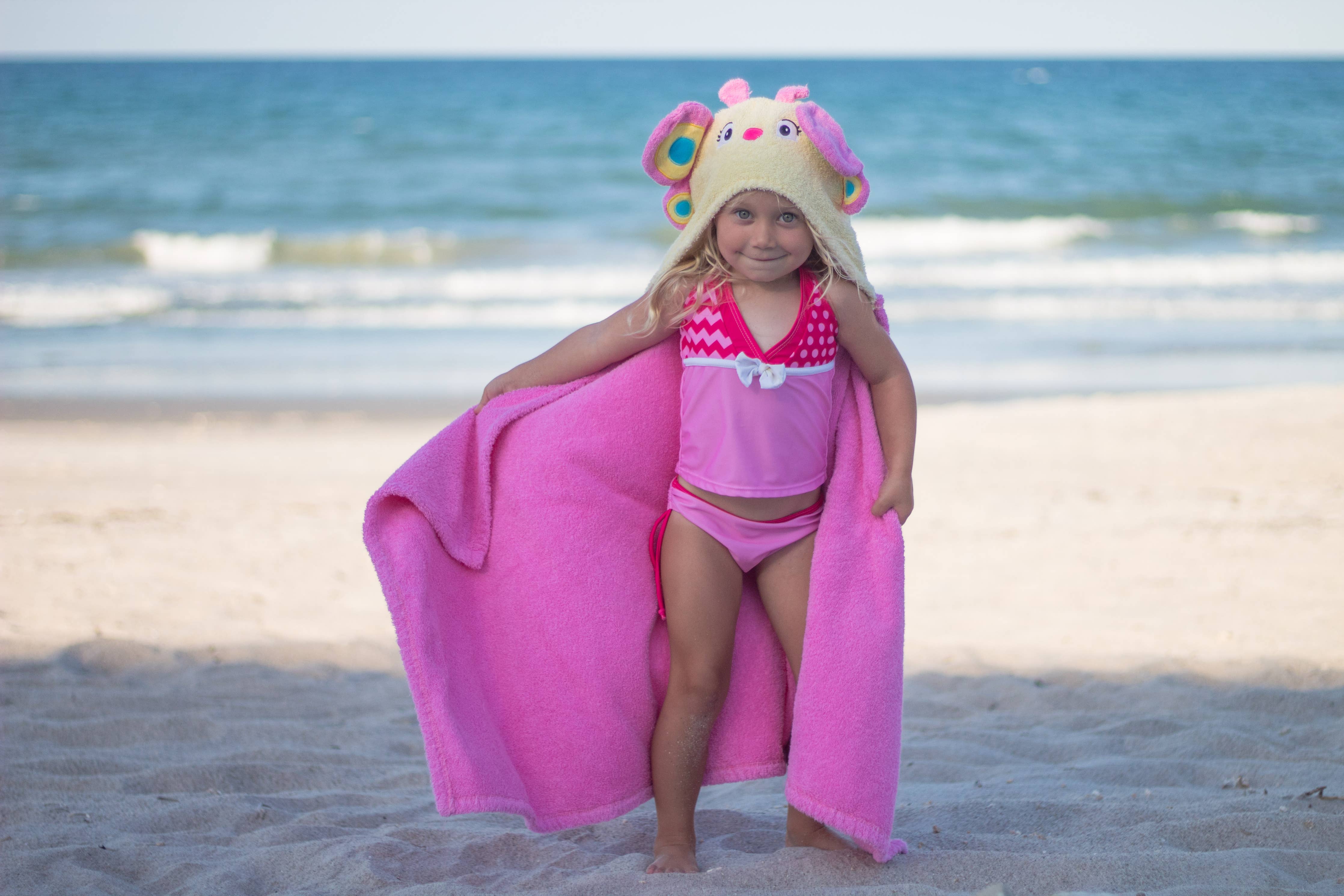 Butterfly outlet hooded towel