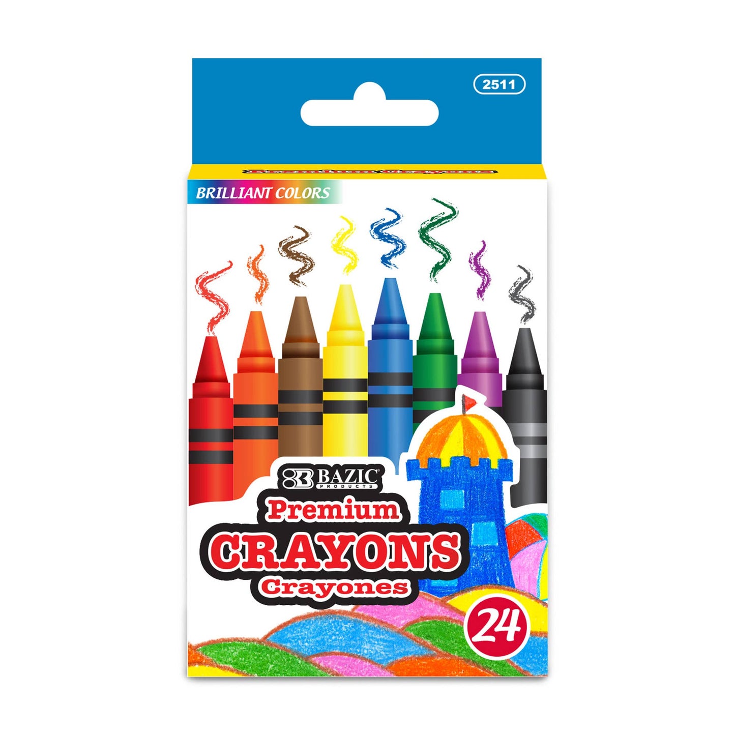BAZIC Products - Premium Crayons 24 Color