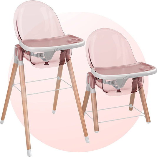 Children of Design 6 in 1 Deluxe High Chair-Pink