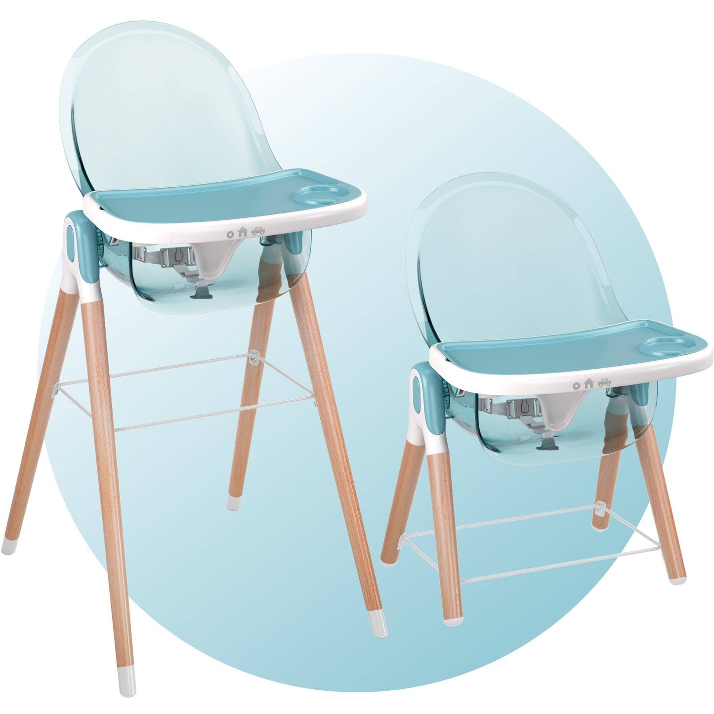 Children of Design 6 in 1 Deluxe High Chair-Blue