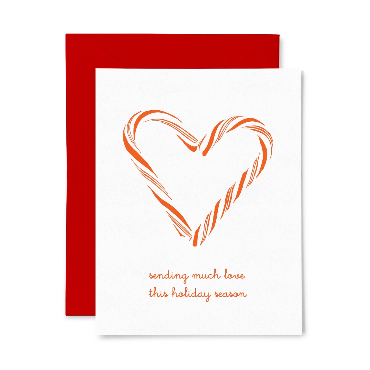 Color Box Design & Letterpress - Candy Cane | Letterpress Greeting Card | Holiday